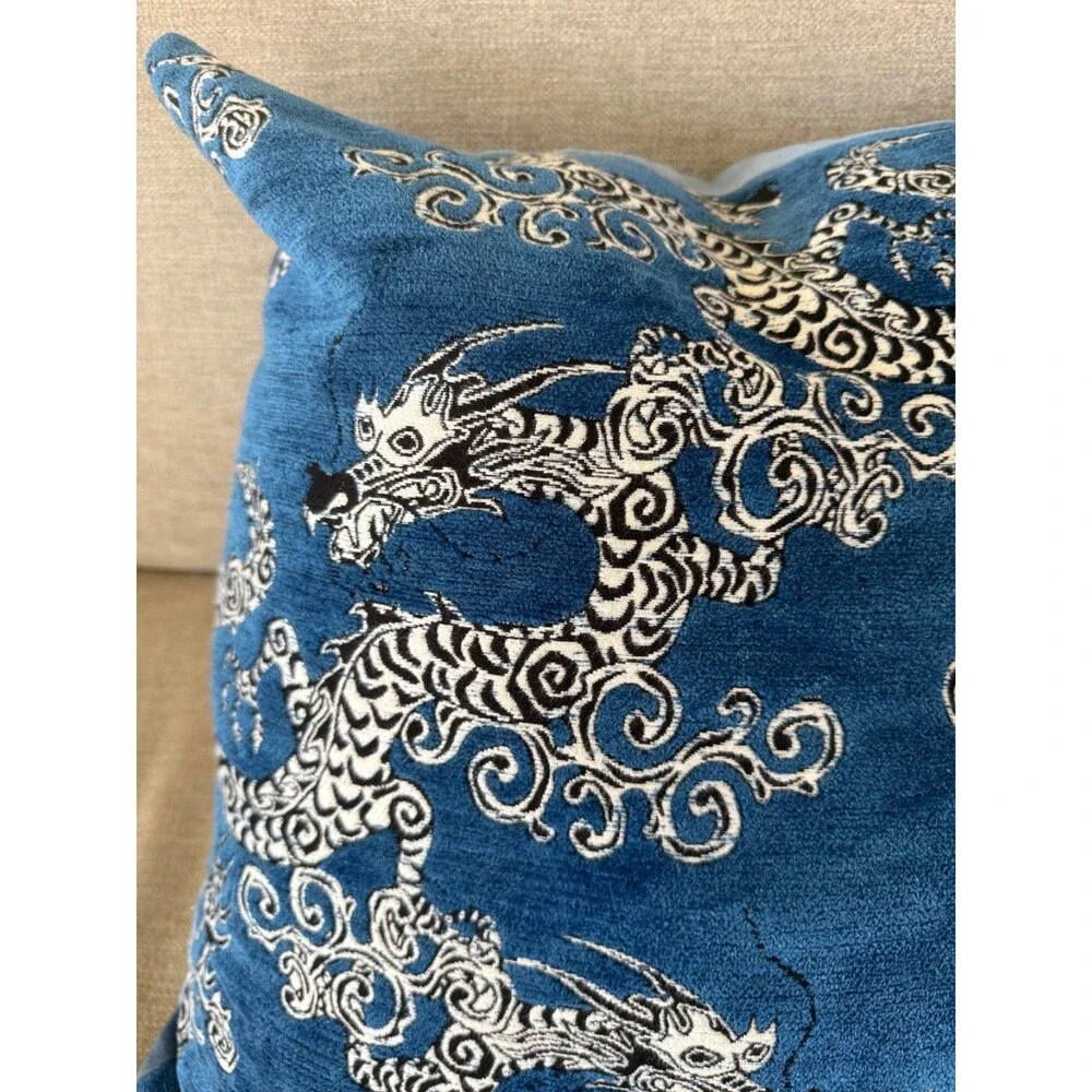New Sherry Kline Dragonette Pillow Cover Sapphire 22